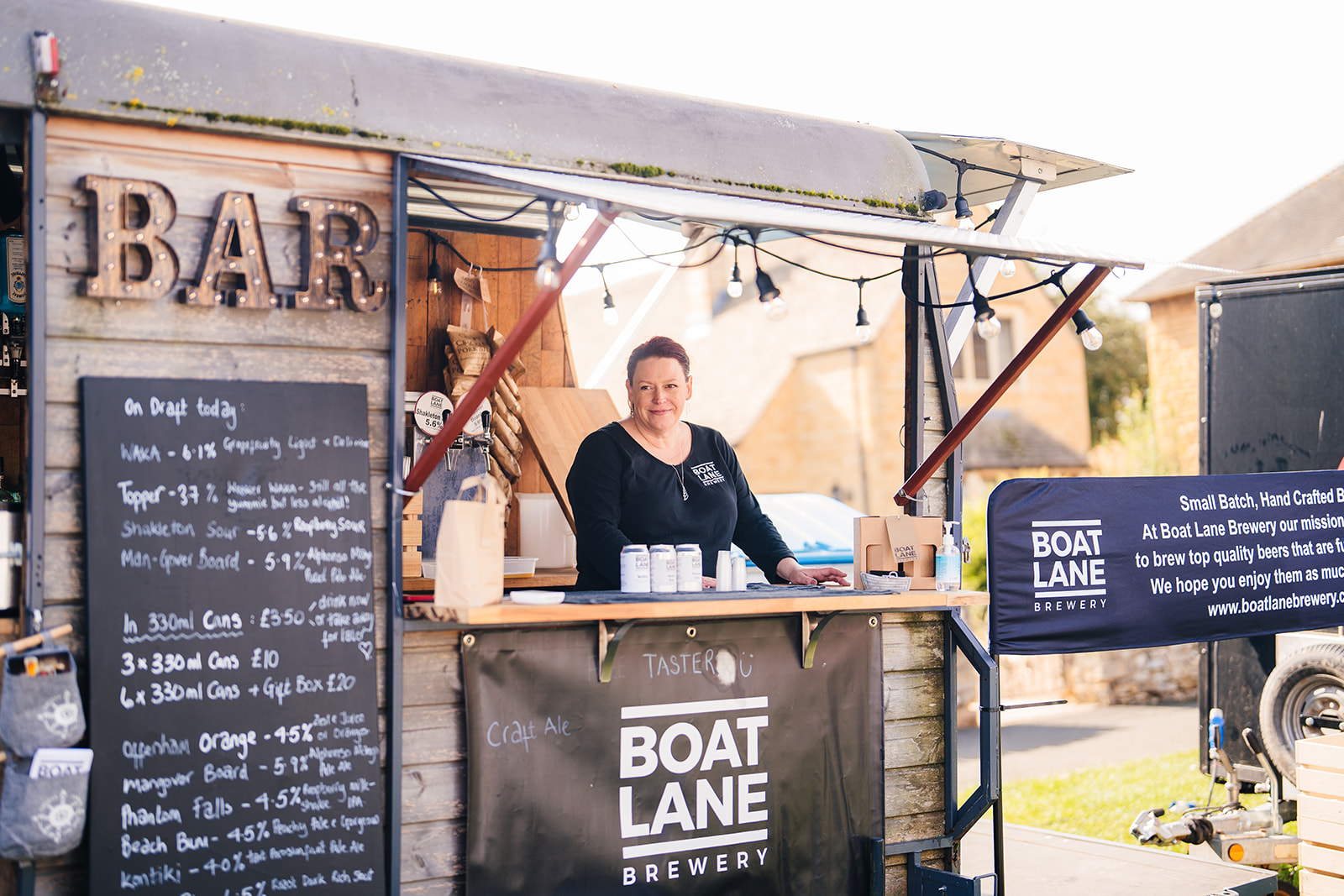 Boat Lane Brewery horsebox bar
