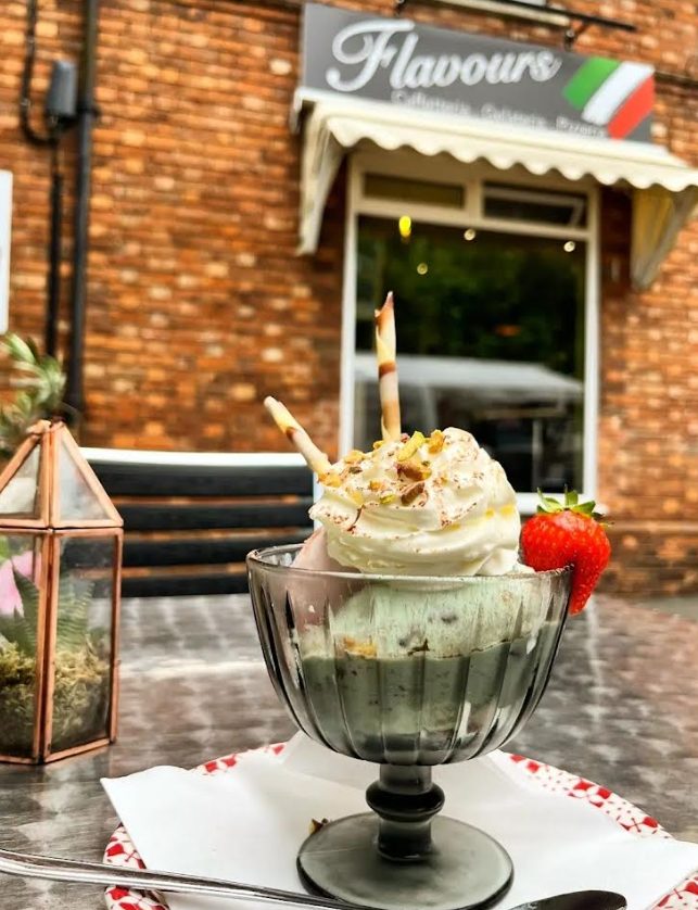 Flavours sundae outside shop