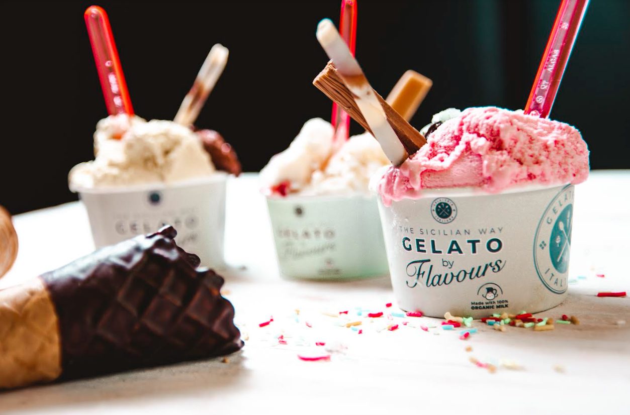 Flavours gelato cups